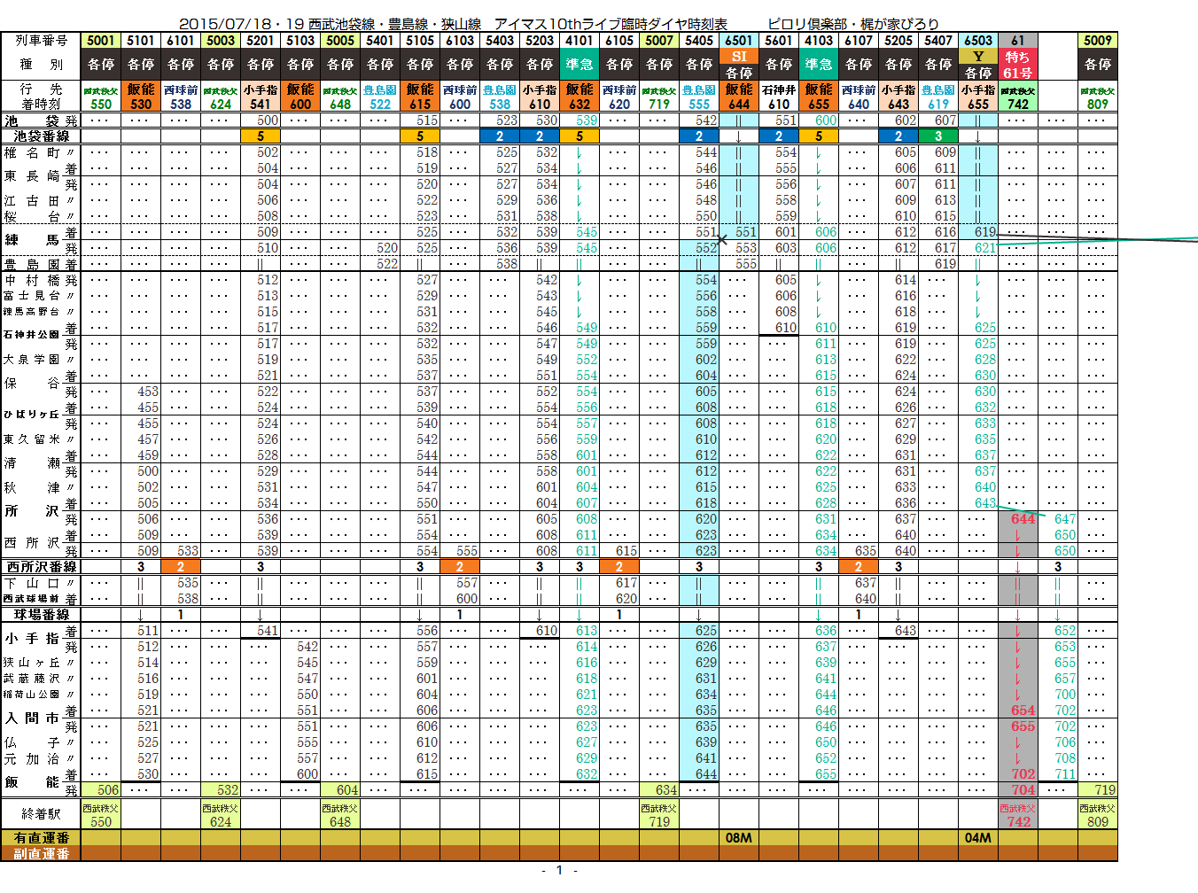 2015/07/18・19 アイマスライブ時の西武池袋線臨時時刻表_c0153149_15274459.png