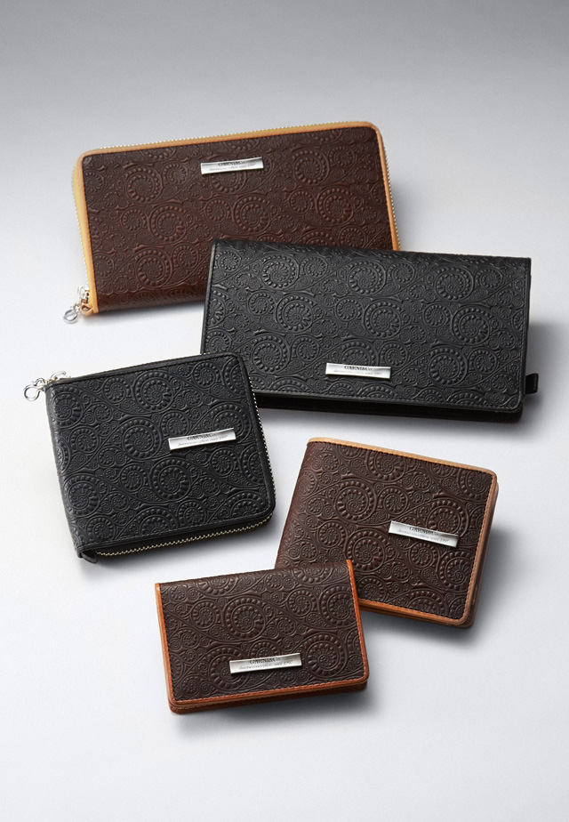 小物 GARNI Vine Pattern Three Fold Wallet CLINK｜GARNI VINE PATTERN THREE FOLD WALLET (BLACK) [GL19001