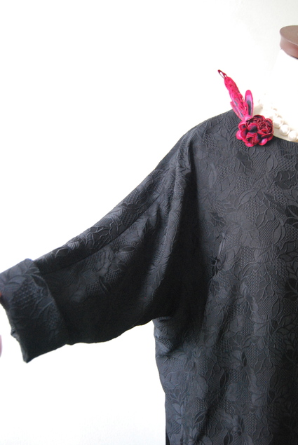 着物リメイク・羽織からドルマン袖のワンピース : harico couture