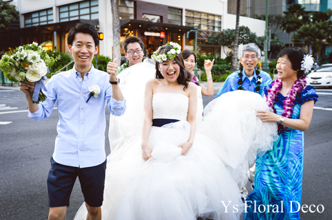 ハワイ挙式の新婦さんへ 白グリーンの花冠_b0113510_1583629.jpg
