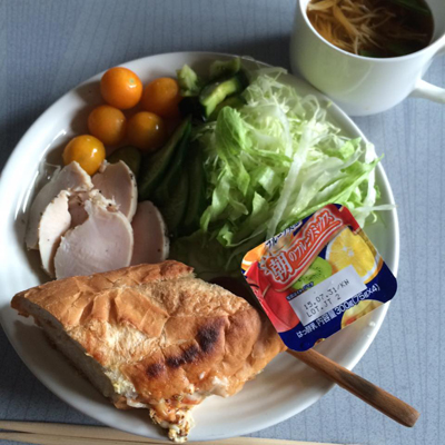 夏休み♪父の手料理朝ごはん!_c0103827_1519815.jpg