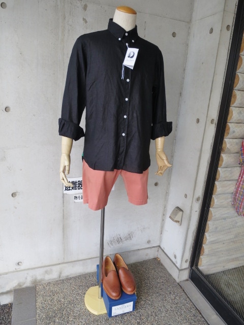 最終・御紹介のカラー・BLACK LINEN B/D SHIRTS By James Mortimer_d0152280_12231357.jpg