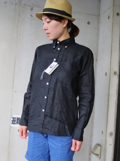 最終・御紹介のカラー・BLACK LINEN B/D SHIRTS By James Mortimer_d0152280_1229208.jpg