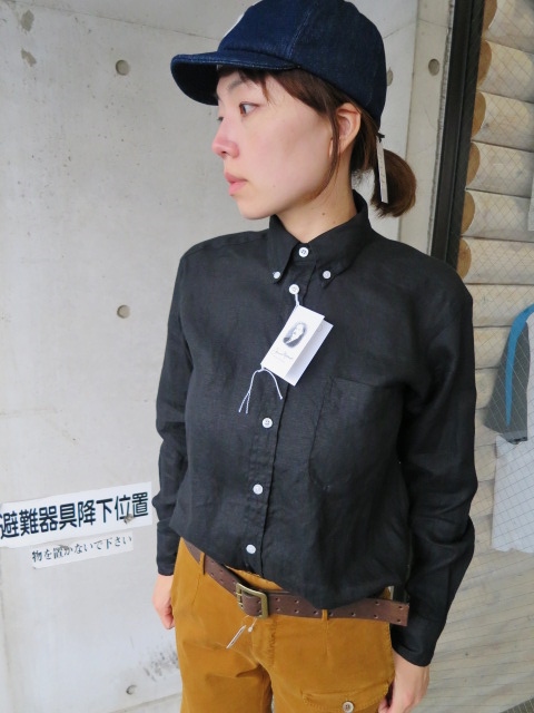 最終・御紹介のカラー・BLACK LINEN B/D SHIRTS By James Mortimer_d0152280_123123100.jpg