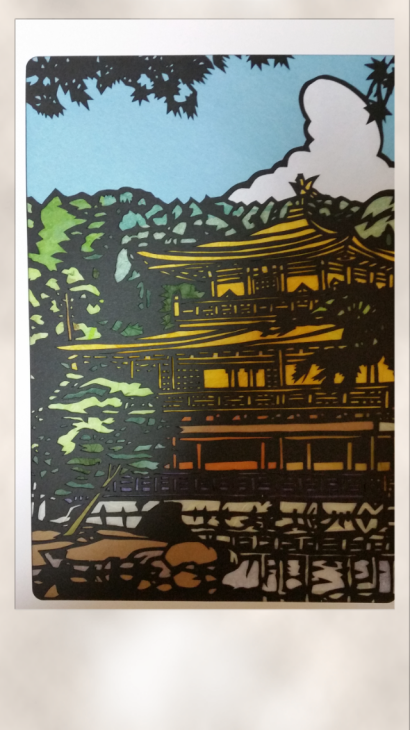 金閣寺の切り絵 ひとりごと 金閣寺の切り絵 ひとりごと