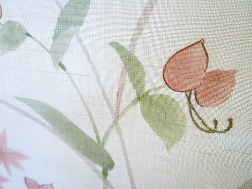 麻染名古屋帯　　芒に露草 楓_d0159384_1014154.jpg