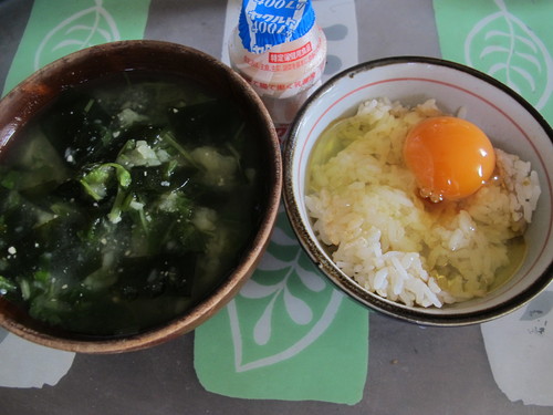 朝：豚肉・野菜炒め　昼：茄子煮、ゆで卵&つくね・竹輪フライ　夜：南瓜煮、人参・蒟蒻煮＆ささぎ煮_c0075701_21165643.jpg