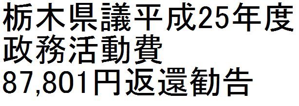 栃木県議平成25年度政務活動費　87,801円返還勧告　県監査委員_d0011701_1639811.jpg