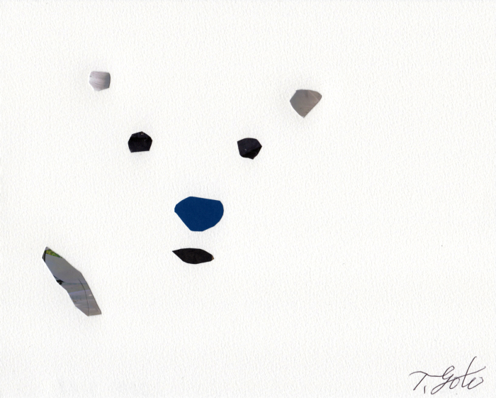 しろくま 切り絵おやじ