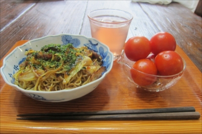 一人ご飯＆裂き織り_b0186899_15411176.jpg