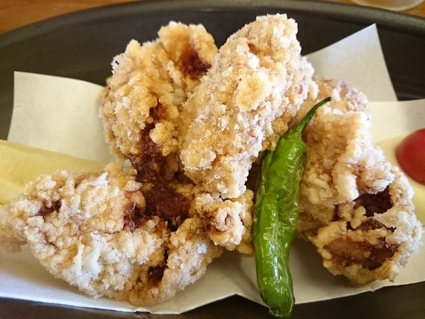7/29 縄文の湯 鶏の竜田揚げ定食¥680+生ビール¥580 @府中市_b0042308_627763.jpg