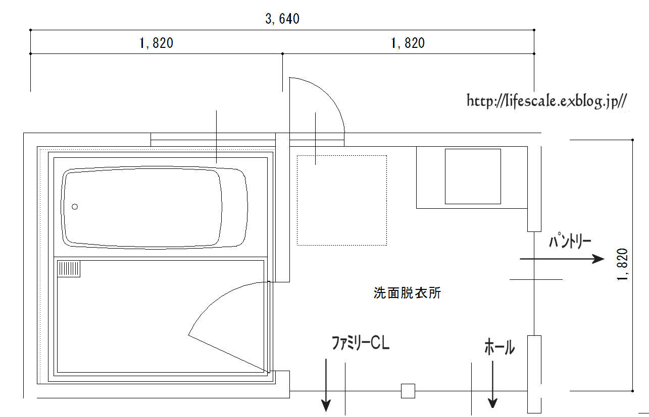 家づくり日記 収納編 お次は洗面所だよ Scale