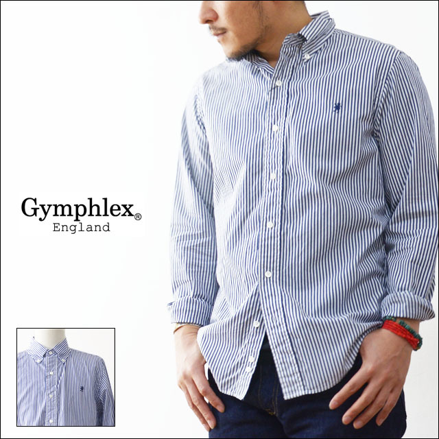 Gymphlex [ジムフレックス] 100/2 STRIPE B.D. LS SHIRTS [J-0643TSS] MEN\'S_f0051306_17533619.jpg