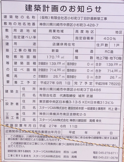武蔵小杉のお好み焼き忍 しのぶ が更地に マンボウパソコンスール 悠々ブログ 武蔵小杉のお好み焼き忍 しのぶ が更地に マンボウパソコンスール 悠々ブログ