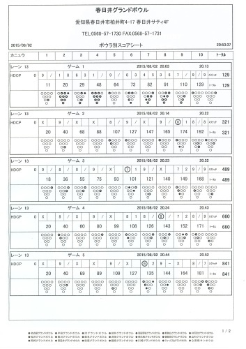 左 0 チャレンジ 春日井グランドボウル Smoothly And Devotedly