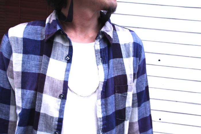 GOOD COLOR!! INDIGO CHECK SHIRT_f0212574_1936628.jpg