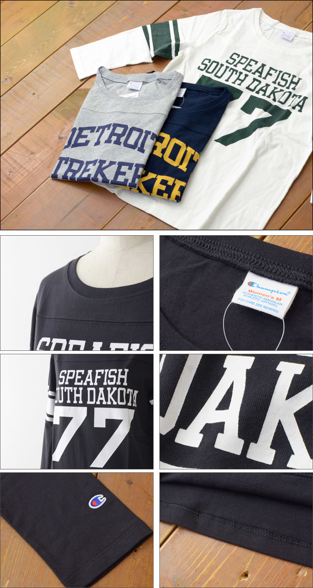 CHAMPION [チャンピオン] 3/4 SLEEVE FOOTBALL T-SHIRTS [CW-G401] LADY\'S_f0051306_19475717.jpg