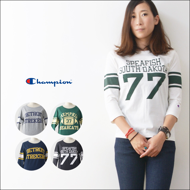 CHAMPION [チャンピオン] 3/4 SLEEVE FOOTBALL T-SHIRTS [CW-G401] LADY\'S_f0051306_19475730.jpg