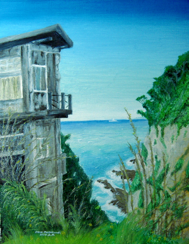 『江ノ島』絵画 葛飾北斎による浮世絵「Soshu Enoshima - 相州江ノ島」