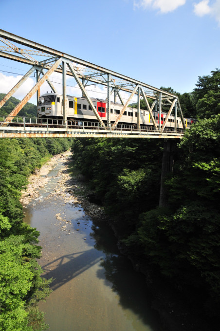 吾妻線 旧線 の風景１ 鉄橋 このひとときを楽しもう