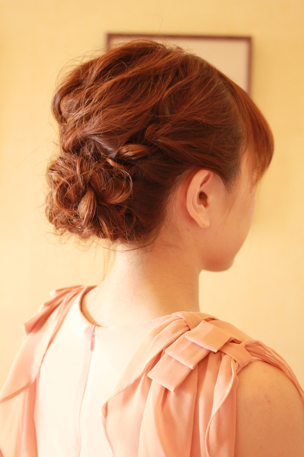 結婚式 髪型 編み込み ルーズ ロングヘア ヘアアレンジ さくら市 美容室エスポワール 美容室エスポワール