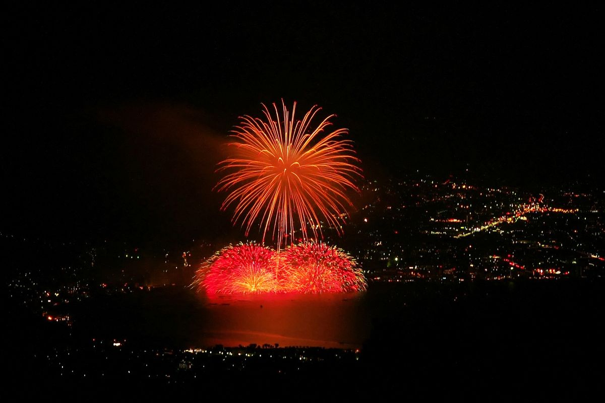 諏訪湖の花火・・・２０１５年（２）　巨大半球！♪_a0031821_14513519.jpg