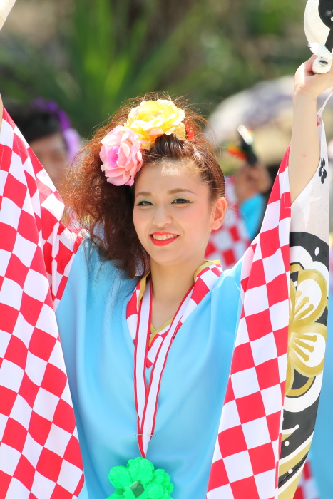 第62回よさこい祭り 本番2日目 梅乃連（梅ノ辻町内会踊り子連） その1_a0077663_784969.jpg