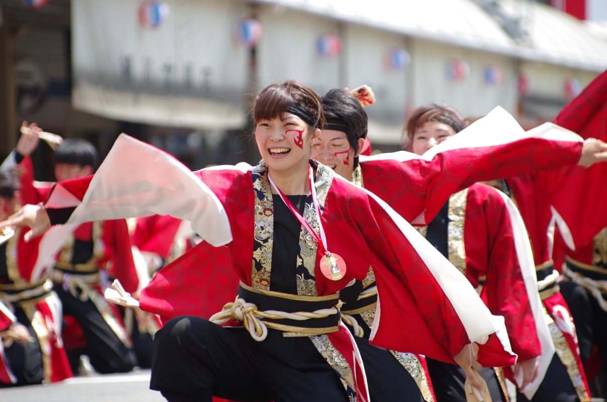 高知よさこい２０１５本番二日目その８（早稲田大学“踊り侍”）_a0009554_21312772.jpg