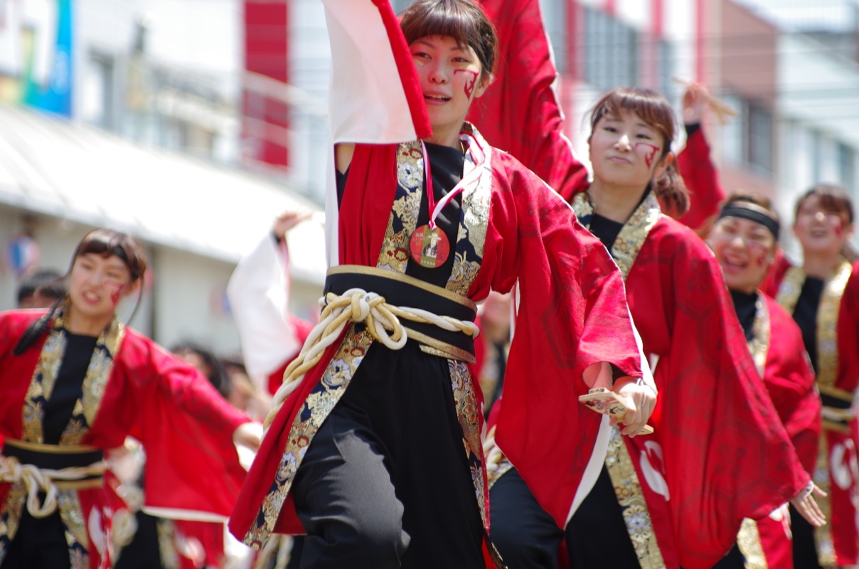 高知よさこい２０１５本番二日目その８（早稲田大学“踊り侍”）_a0009554_21333575.jpg