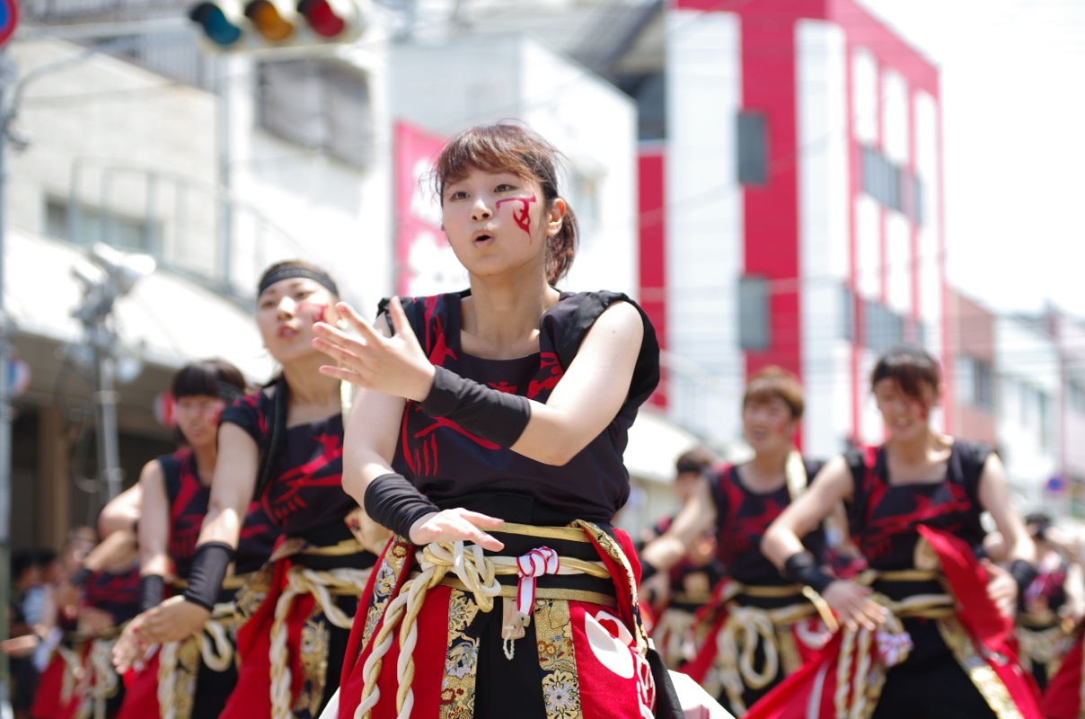 高知よさこい２０１５本番二日目その８（早稲田大学“踊り侍”）_a0009554_21362430.jpg