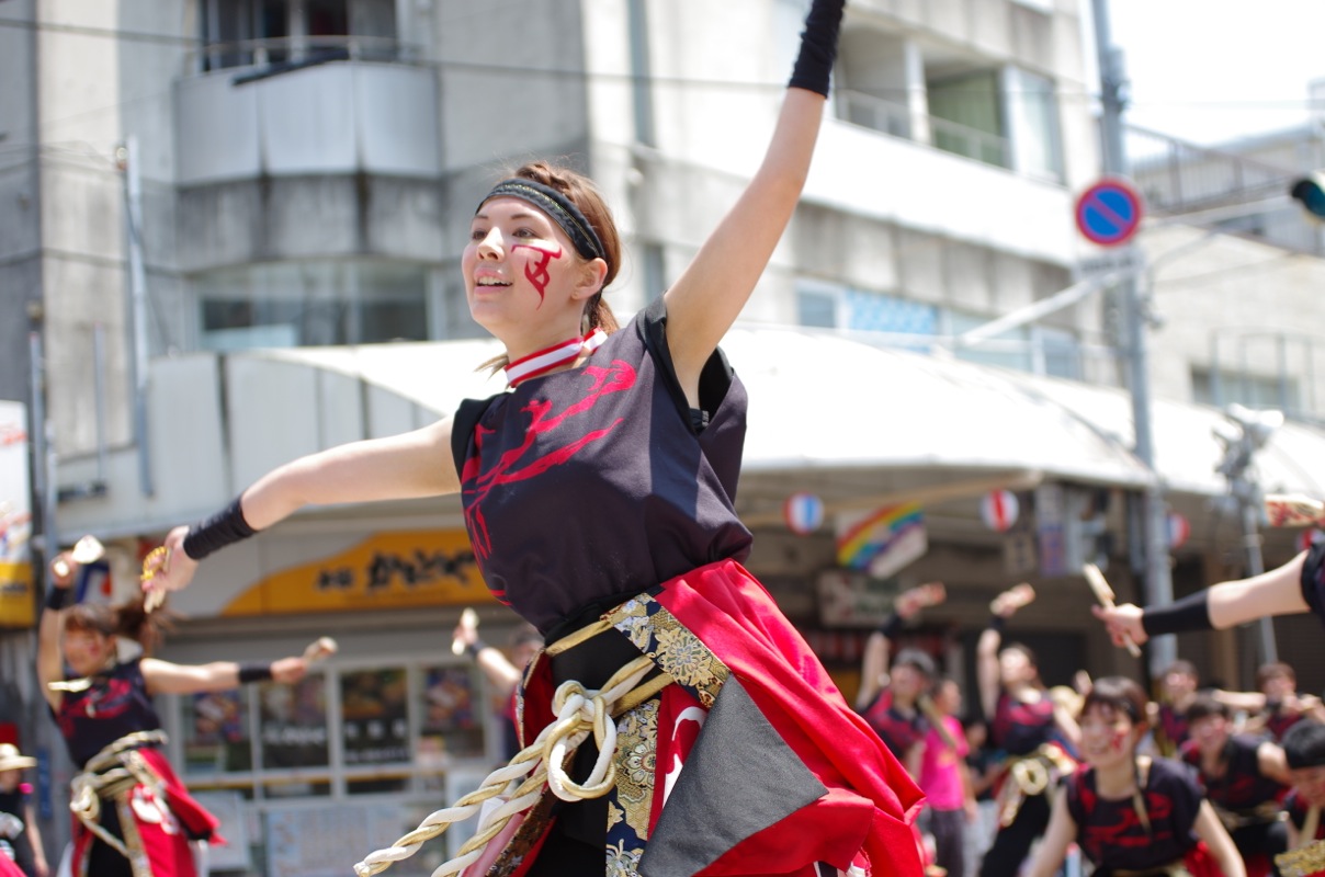 高知よさこい２０１５本番二日目その８（早稲田大学“踊り侍”）_a0009554_21421520.jpg