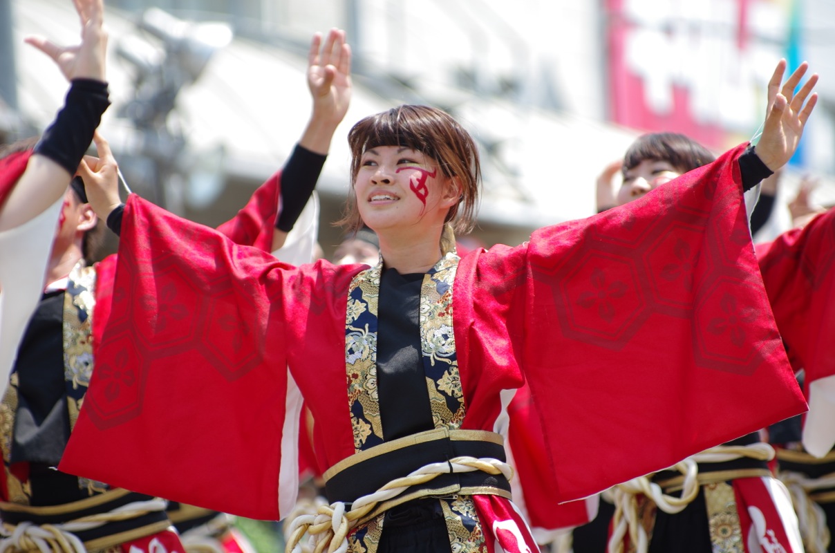 高知よさこい２０１５本番二日目その８（早稲田大学“踊り侍”）_a0009554_21474410.jpg