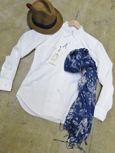 Kato ・・・ WHITE PinOxford WORK SHIRTS!★!_d0152280_0221532.jpg