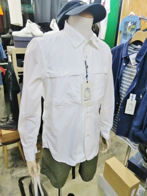 Kato ・・・ WHITE PinOxford WORK SHIRTS!★!_d0152280_0225916.jpg