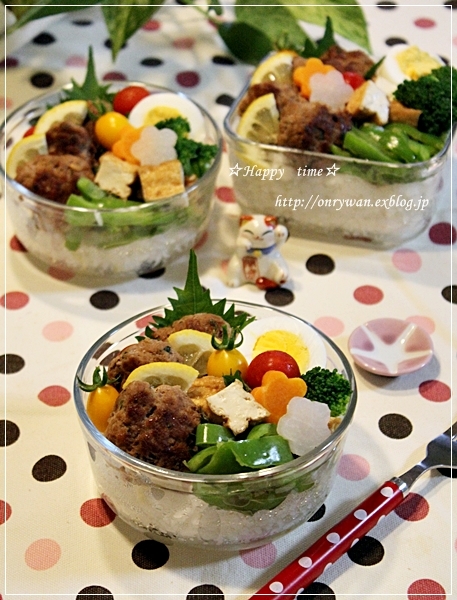 つくね丼風弁当とココア蒸しパン♪_f0348032_19153800.jpg