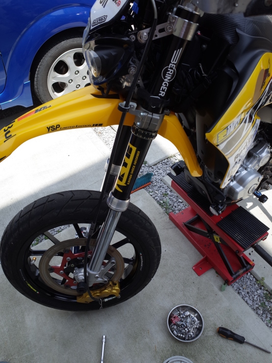 WR250X フロントフォーク