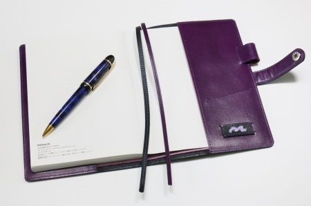 オーダー製作事例 （手帳カバー）その13 紫のバラの・・・_b0307766_11301571.jpg