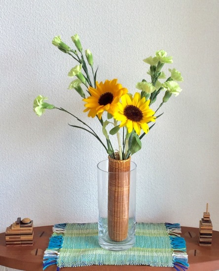 Sunflowers in Nantucket Basket vase_f0197215_21303352.jpg