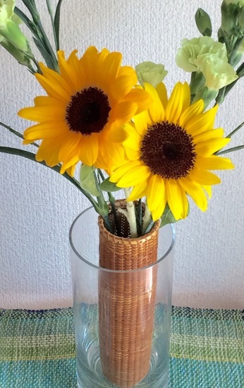 Sunflowers in Nantucket Basket vase_f0197215_21304148.jpg