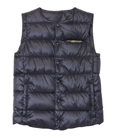 NANGA × BORNFREE ダウンベスト 日本製 M グレー メタルボタン NANGA × BORNFREE ダウンベスト 日本製 M グレー メタルボタン