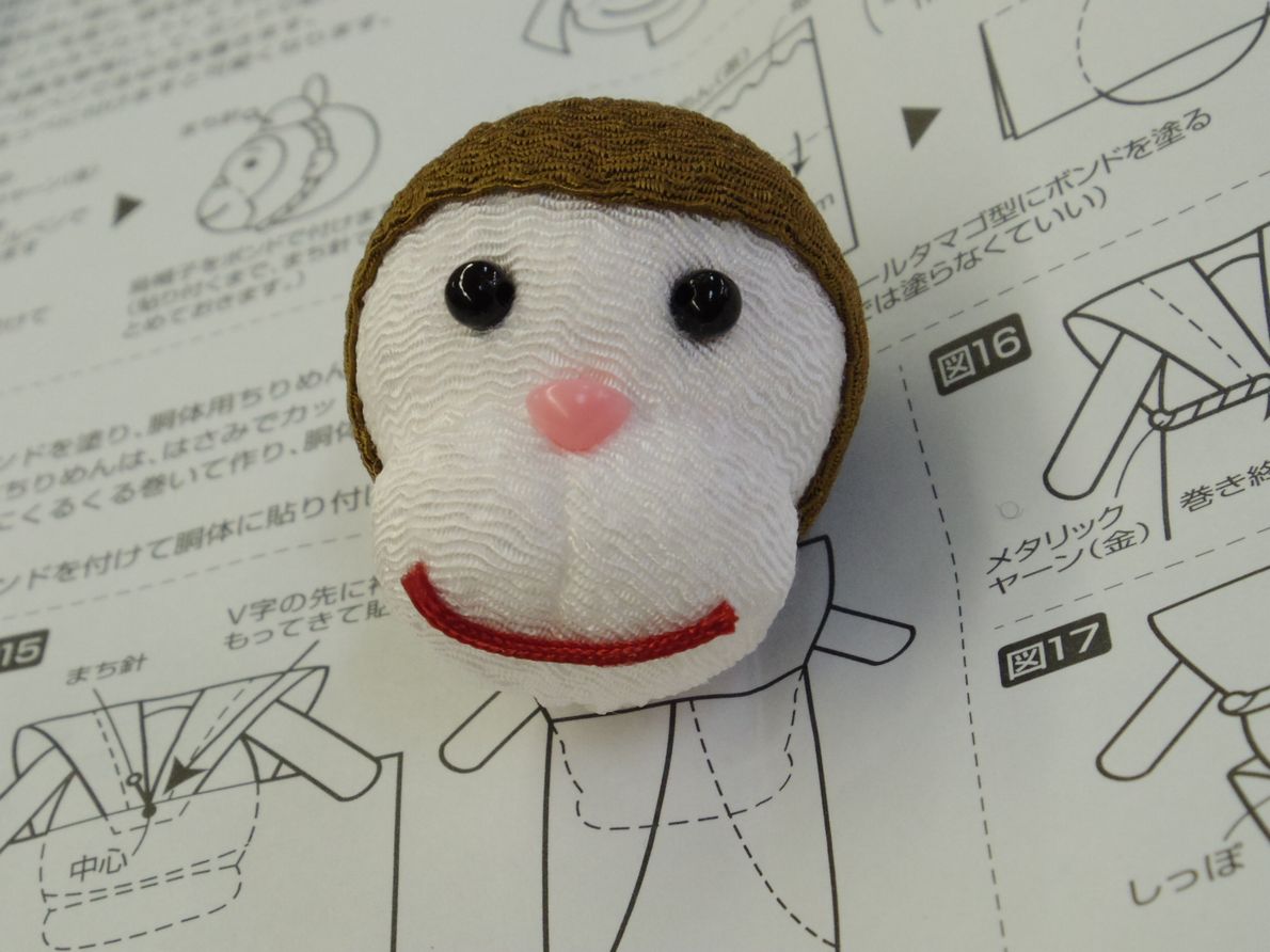 2016干支 申(サル)をつくる (ちりめん)2_d0156706_16571187.jpg