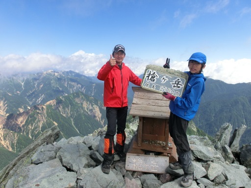 ◆槍ヶ岳（3180m）③ 槍の穂先、てっぺんに立つ！_a0315420_11593380.jpg