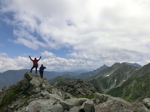 ◆槍ヶ岳（3180m）③ 槍の穂先、てっぺんに立つ！_a0315420_12323654.jpg