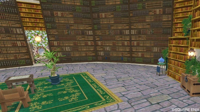 Dq10ﾊｳｼﾞﾝｸﾞ 壁一面本棚の家 ｏ次郎の倉庫
