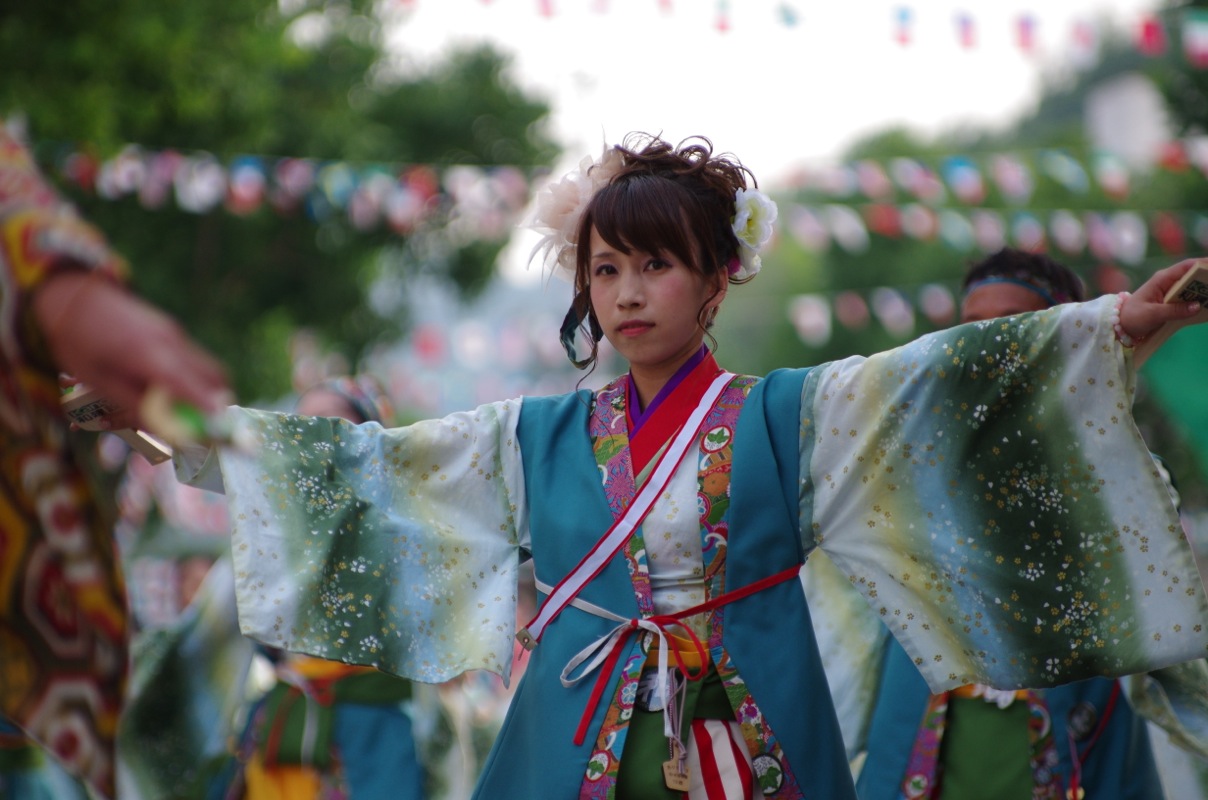 高知よさこい２０１５本番二日目その３８（和建設 しあわせ踊り子隊）_a0009554_237894.jpg