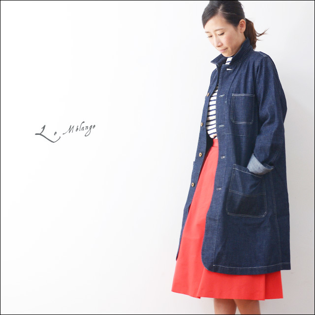 Le Melange [ル・メランジュ] 8.11OZ DENIM COAT [6543901] LADY\'S_f0051306_12570277.jpg