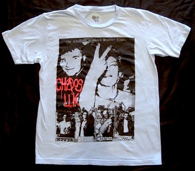 CHAOS UK バンド　ダメージTシャツ CHAOS U.K tour tee L white - メルカリ