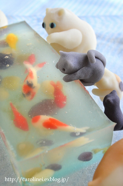 「猫ぐらし」夏号掲載の、夏らしい猫スイーツ　Laura\'s Japanese Summer Cat Cakes_d0025294_1725439.jpg