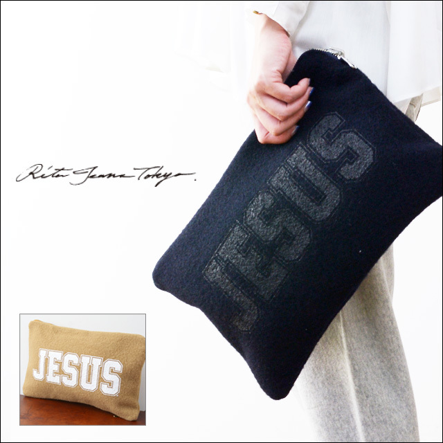 RITA JEANS TOKYO [リタ ジーンズ トーキョー] SHEEPWOOL REVERSIBLE CLUCH (JESUS)  [15FW BAG-07]  LADY\'S_f0051306_13093565.jpg