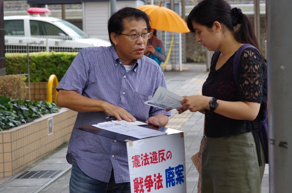 戦争法案を問う 全国一斉市民投票　９月６日の様子です　_d0251322_1934542.jpg